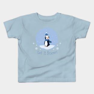 Let it Snow! (Penguin) Kids T-Shirt